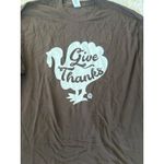 Girlie Girl Original Give‎ Thanks Turkey Brown Long Sleeve Shirt Thanksgiving XL Photo 1