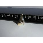 Sterling Silver Silver Size 9 Ring With Wide Mother of Pearl Photo 7