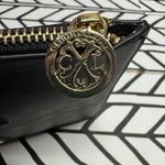 Christian LaCroix  Black clutch  with Gold Logo and embellishments Photo 3