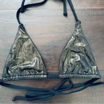Lolli swim NWOT Golden Bronze Classic String Triangle Bikini Top | Size: S Photo 1