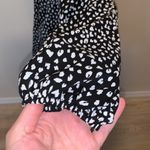 SheIn black with white polka dots smocked peplum blouse Photo 5