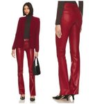 L'Agence NWT L’AGENCE Ruth High-Rise Straight Coated Jeans Dark Bordeaux Size 31 Photo 1