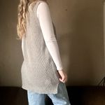 Be cool  Oversized Gray Chunky Knit Sweater Vest Size S/M Photo 3
