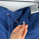a.n.a  Size 16 Lightweight Stretch Cotton Navy Blue Drawstring Waist Shorts Photo 5