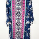 Chico's CHICO’S Medallion Multicolored Tie Sleeves Short Dress, Size 4P Photo 1