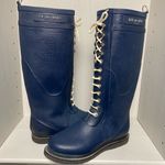 Ilse Jacobson Rubber rain boot tall lace up dark indigo EU 38 US 8 Blue Photo 7