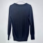 Pendleton  Classic Longline V‎ Neck 100% Merino Wool Black Sweater Women's Medium Photo 4