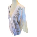 SHoK 80’s Light Gray Button Front Tribal Design Cardigan Jacket/Blazer Size XL Photo 5