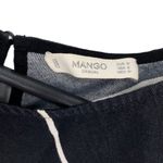 Mango Womens Black Striped Cropped Top Photo 3