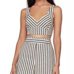BCBGMAXAZRIA striped linen blend crop top Size 6 Photo 0