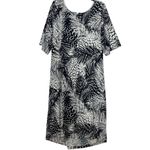 Vince Camuto  black white printed short sleeve jersey stretch dress 22w Photo 2