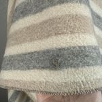 Vintage Telsa Unisex Mens Womens Blanket Poncho One Size Wool Flannel Stripe Photo 2