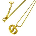 Christian Dior Authentic CD Monogram Gold Plated Spring Lock Vermeil Necklace Photo 14