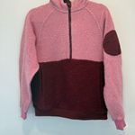 Outdoor Voices  MegaFleece Half-Zip Hoodie in Truffle Pink Burgundy, Size Small Photo 3