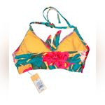 Kona Sol NWT!  Multicolor Floral Swim Suit Top Women’s Medium Photo 2