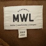Madewell MWL Women’s Velour Half-Zip Sweatshirt Pullover Dried Cedar XXS NB272 Photo 4