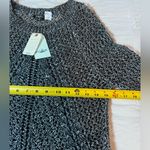 Lucky Brand NEW  Knit Gorgeous Black White Silver Metallic  Sweater Size M Photo 7