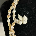 Vintage Hilo Hattie 35"Cowrie Shell Necklace Lei Natural Colors Seashells Hawaii White Photo 2
