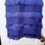 PatBO Dress Fringe Midi Crochet Tiered Sleeveless Beach Wedding Indigo 8 NWT Blue Photo 2
