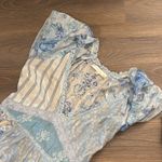 Love Shack Fancy NWOT TULA PATCHWORK SILK DRESS IN OCEAN SPRAY MIST Photo 5