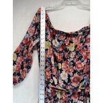 Premier Amour Maxi Dress Floral Print Sheer Overlay Bohemian Size 16 Black Photo 4