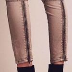 Free People Sueded Sateen Zipper Back Skinny Jeans Photo 1