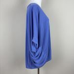 Chico's ‎ 3 Top Womens XL Purple Ribbed Knit Dolman 3/4 Sleeve V-Neck Relaxed Fit Photo 6