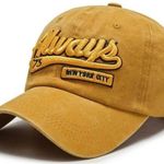 Peaked Cap Unisex Sport Washed Denim Casual Baseball Versatile St adjustable NIB Gold Photo 0