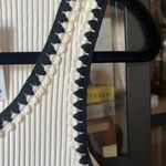 H&M crochet ribbed tank top cream scoop neck embroidered sleeveless beige Photo 1