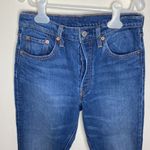 Levi's Levi’s 501 skinny dark wash cropped jeans with fringe hem size 25 Photo 63