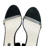 Alice + Olivia  Suede Lucite Lillian Black Block Heel Sandal Photo 1
