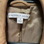 Sincerely Jules Rust Brown Faux Suede Blazer‎ Women's S Lined Size 4 Photo 2