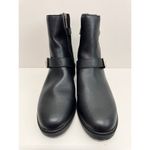 Anne Klein Boots Size 10.5 Black Block Heel Almond Toe Buckle Detail NEW Photo 2