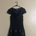 Liz Claiborne  Elegant Sleeveless Layered Cocktail Dress with Bow Detail Sz 8 Photo 2