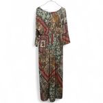 One World  Multicolor Patchwork Boho Maxi Dress Photo 3
