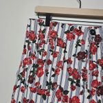 Anthropologie Maeve The Colette Cropped Wide-Leg Rose Printed Pants Sz 34 NWT Photo 4