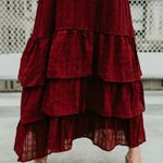 Maroon Maxi Dress Red Photo 2