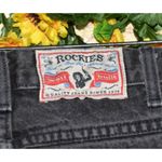 Vintage Rockies Slim Ladies Black Denim Straight Leg Jeans Size 28/7 Long Retro Photo 6