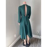 Selfie Leslie Here Comes The Sun wrap Tied waist fit flare Party Dress green Satin size 6 #171 Photo 3