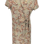 Adrianna Papell Adrianna Papel Vintage 100% Silk Paisley Wrap Dress Size 8 Feminine Old Money Photo 0