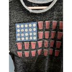 Zoe & Liv  Beer Pong USA Flag Shirt Sorority Girl Fun T-shirt Frat Party Crop Top Photo 1