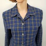 Vintage 80s Plaid wool jacket | modest | wool jacket | wool blazer Size 10 Photo 1