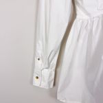 Rejina Pyo White Long Sleeve Ruched Collared Shirt Dress Cotton Size US 4 Photo 9