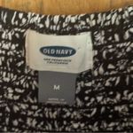 Old Navy Floral Black and White Sun Fit n Flare Dress Sz M Photo 4