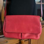 Liz Claiborne Vintage 90’s  Red Leather Crossbody  Shoulder Bag Photo 1