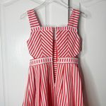 Hunter Bell Cosi Striped Midi Dress Red Poppy White Button Front Size 2 NWT Photo 8