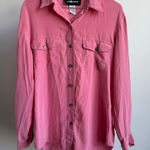 Sag Harbor Sag‎ Harbor sz 10 pink 100% silk VTG classic minimalist button blouse shirt Photo 0