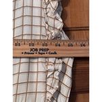 SANCIA The Ines Jumpsuit M White and Tan Check Ruffle crop Size M Photo 7