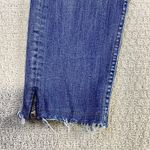 ZARA  Denim 1975 Distressed Blue Jeans Ankle Zipper Raw Hem‎ Ripped Photo 5