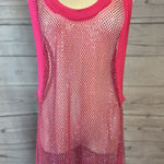 Adidas  Originals Triple Shock Pink Crystal Rhinestones Mesh Tank Top Ivy Park Photo 0